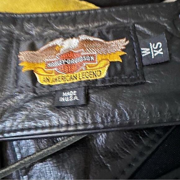 Harley Davidson Leather Riding Chaps Size XS - Picture 10 of 10